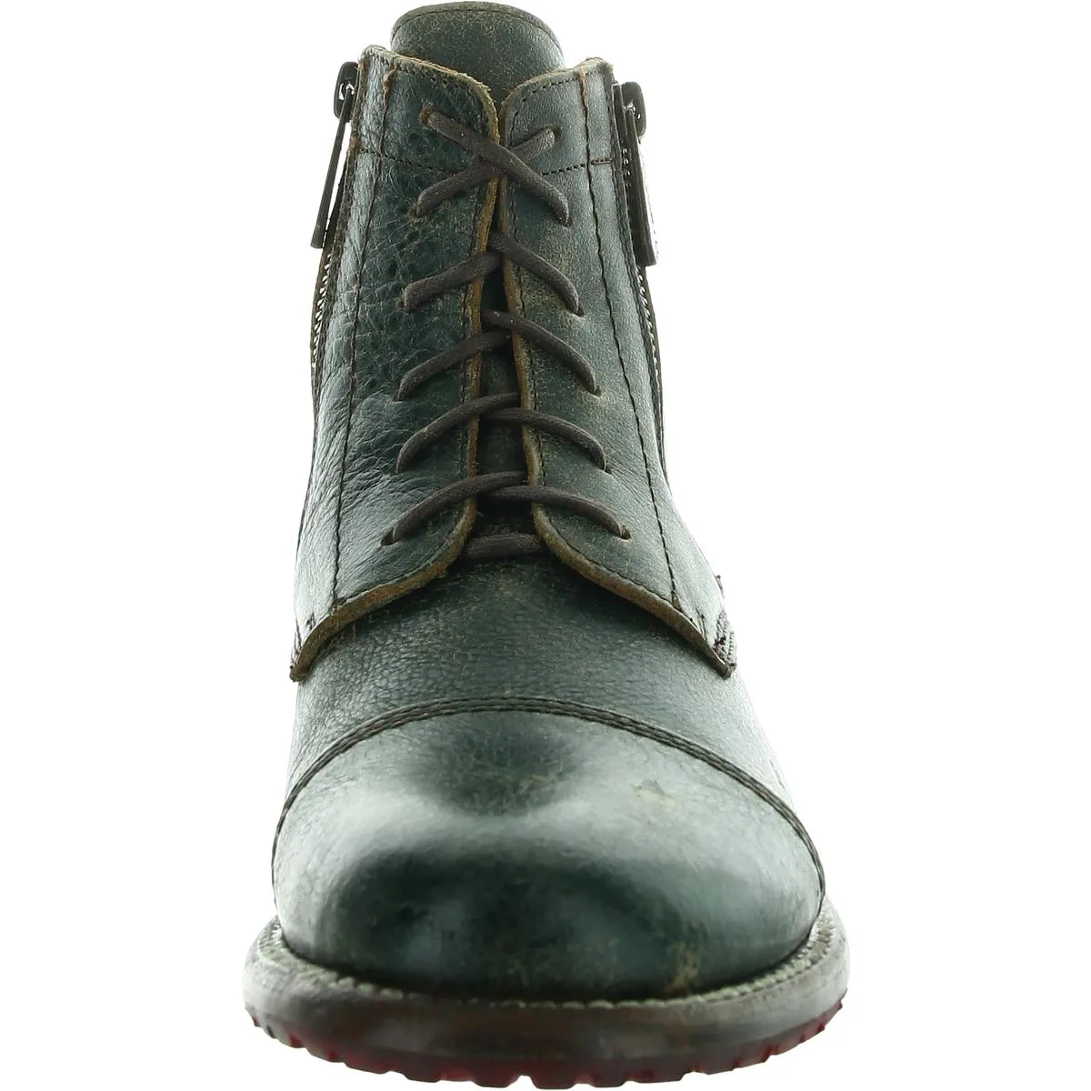 Bonnie Womens Distressed Leather Combat Boots