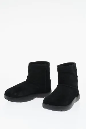 Bottega Veneta Suede Snap Snow Boots