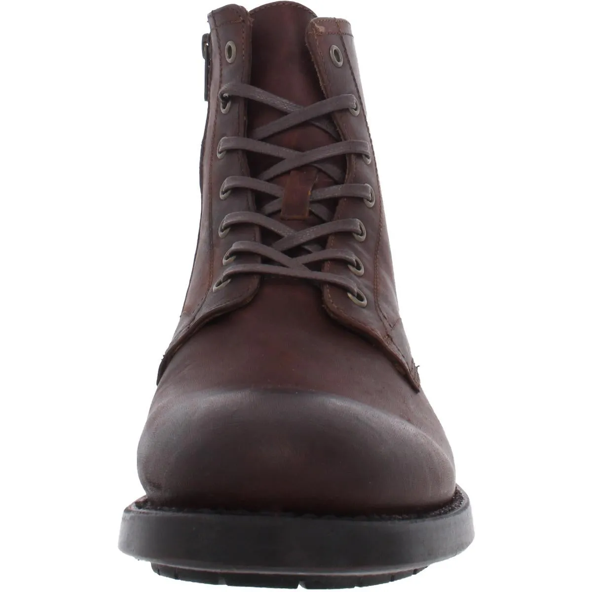 Bowery Mens Leather Lace Up Ankle Boots