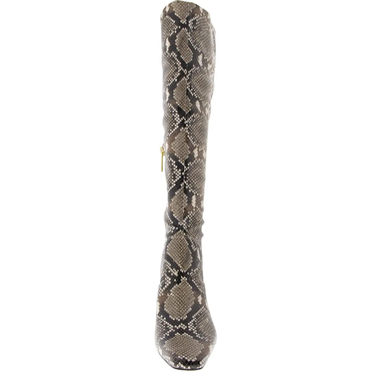 Bowman Womens Faux Leather Snake Print Knee-High Boots
