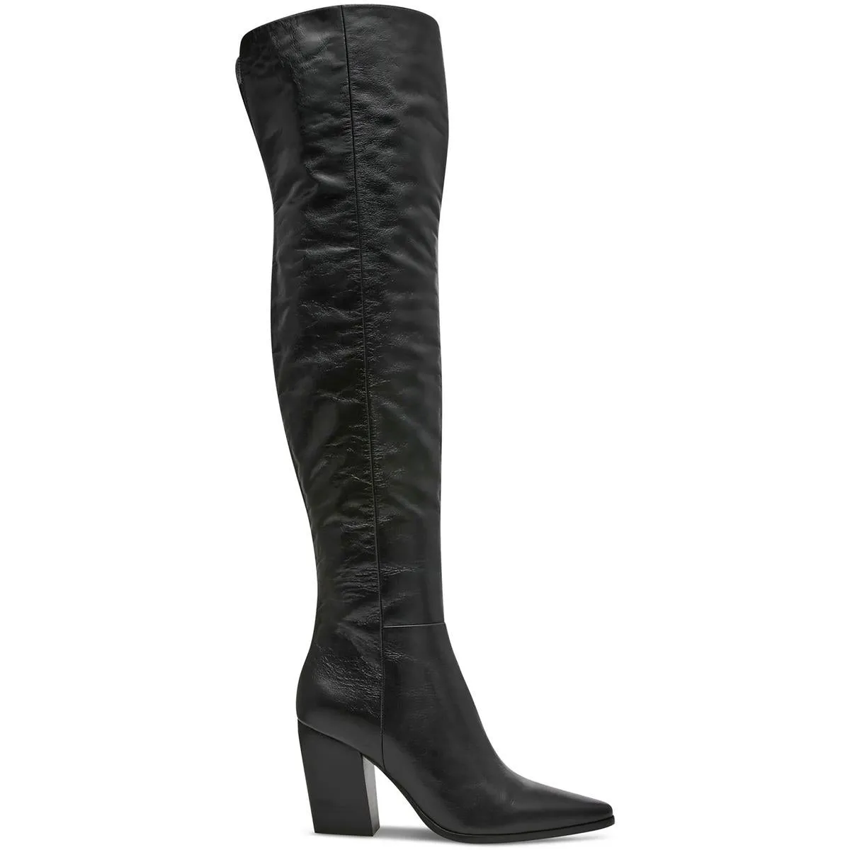 Bramble Womens Block Heel Leather Over-The-Knee Boots