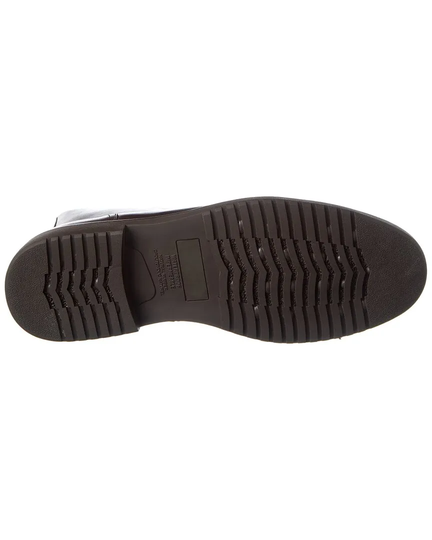 Brass Mark Zip Leather Boot