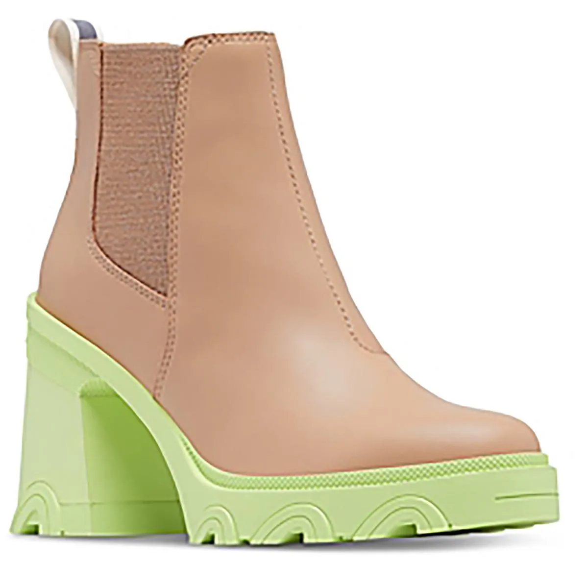 Brex Womens Leather Block Heel Chelsea Boots