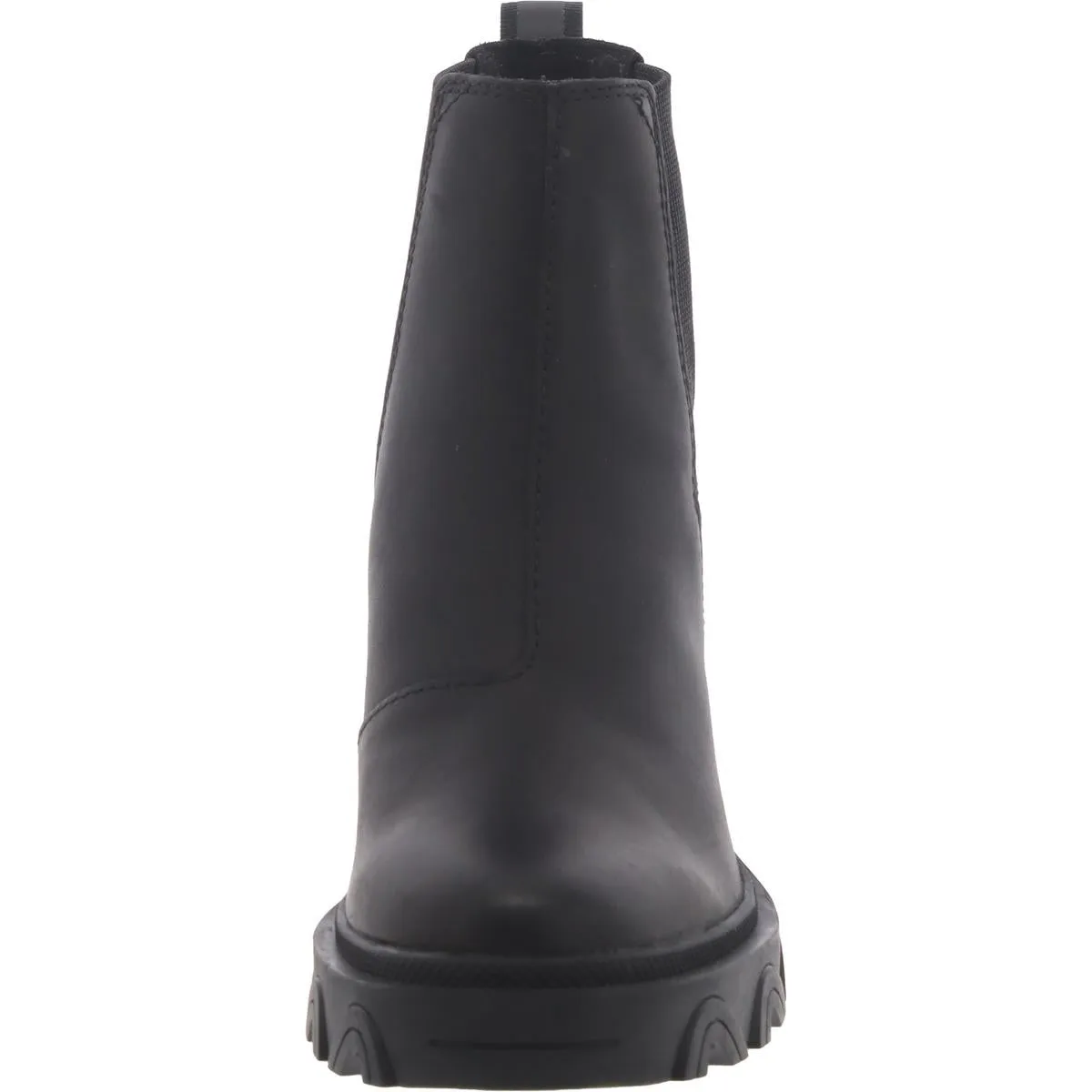 Brex Womens Leather Block Heel Chelsea Boots
