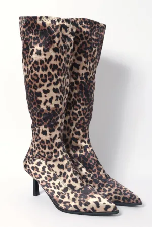Brown Animal Print Leopard Print Boots