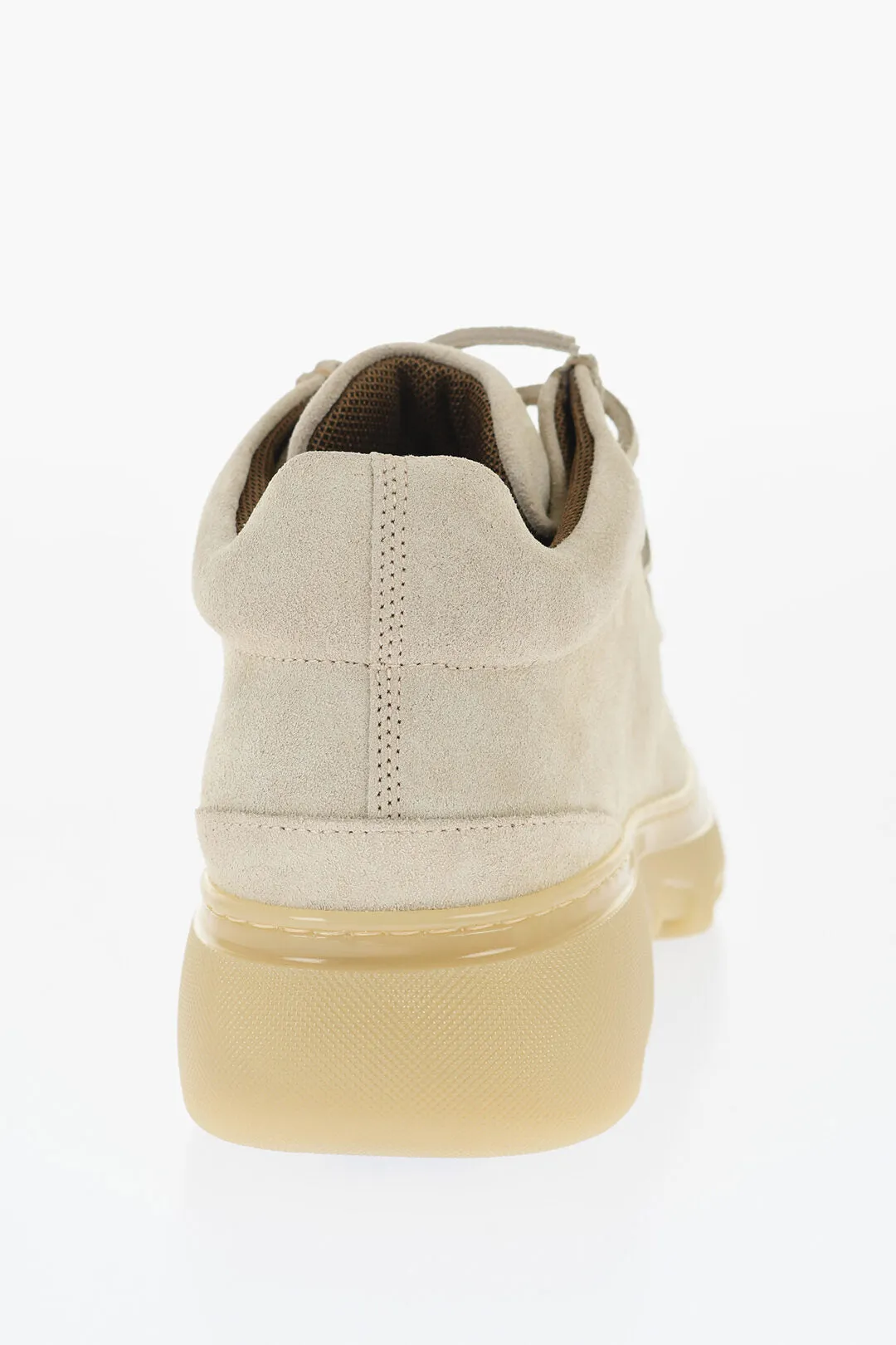 Burberry Suede Wallabee Shoes With Rubber Sole