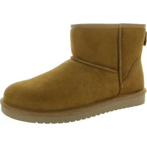 Burra Mini Mens Leather Cozy Shearling Boots