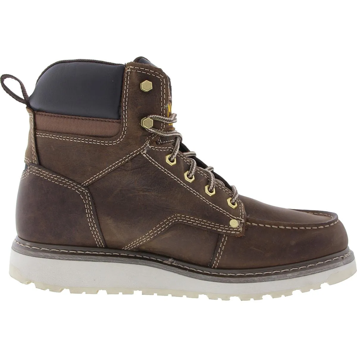 Calibrate Mens Lace-Up Leather Work & Safety Boots