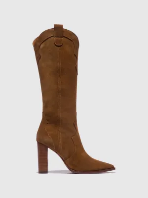 Camel Zip Up Boots