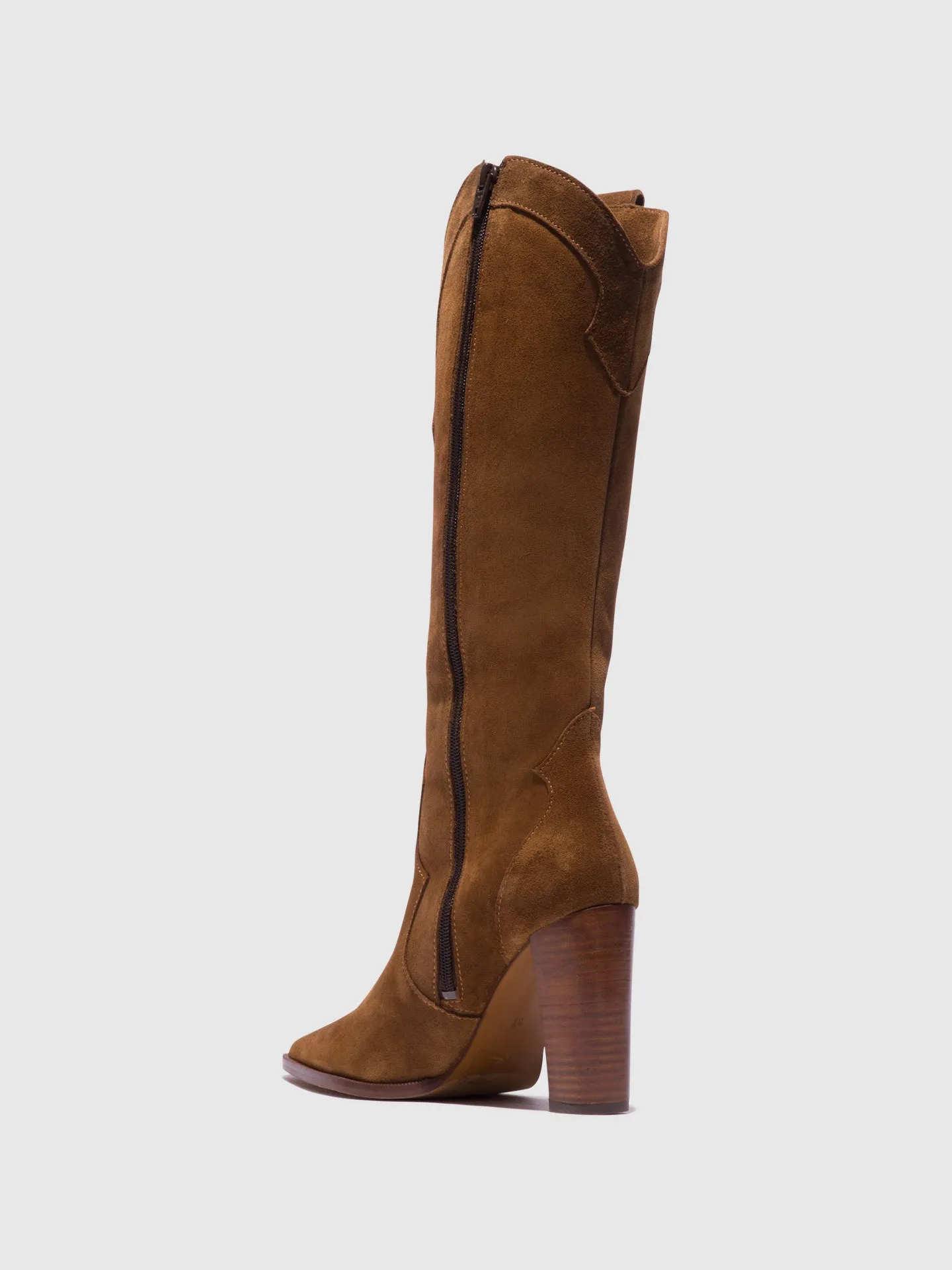Camel Zip Up Boots