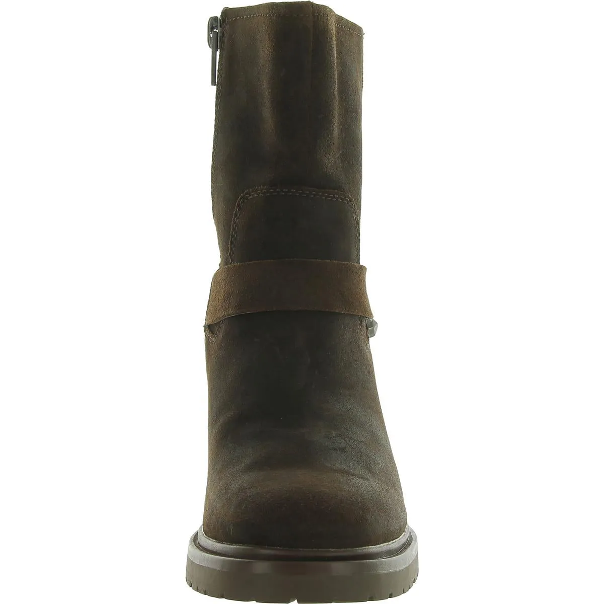 CAMROS Womens Suede Almond Toe Ankle Boots