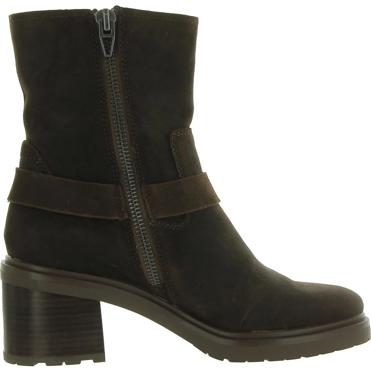 CAMROS Womens Suede Almond Toe Ankle Boots