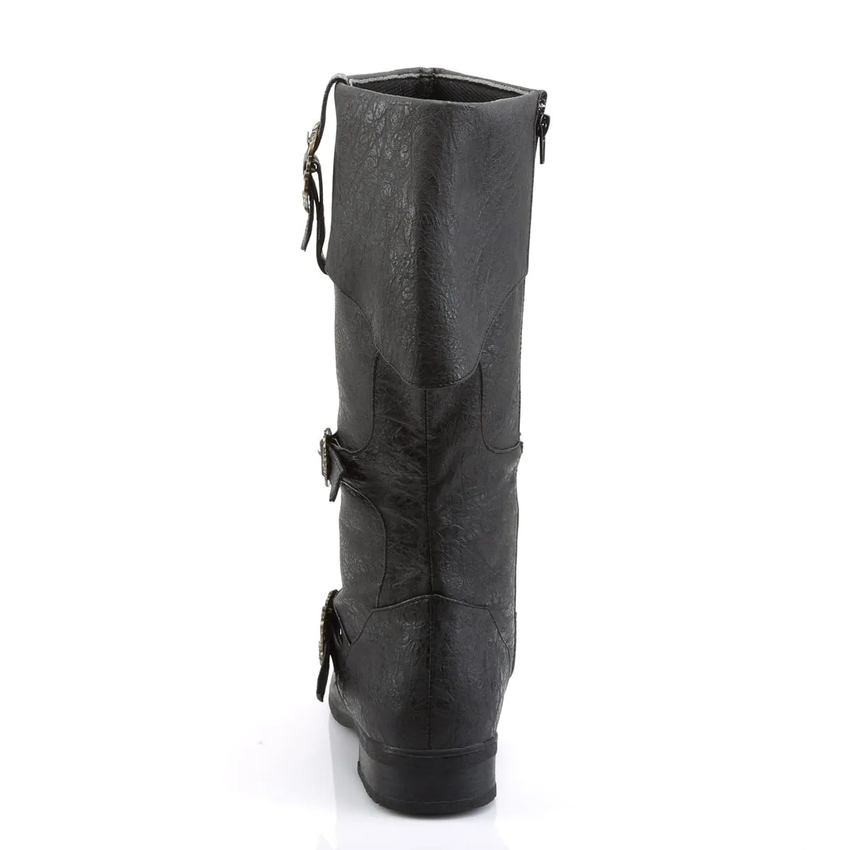 CARRIBEAN-299 Black Distressed Pu