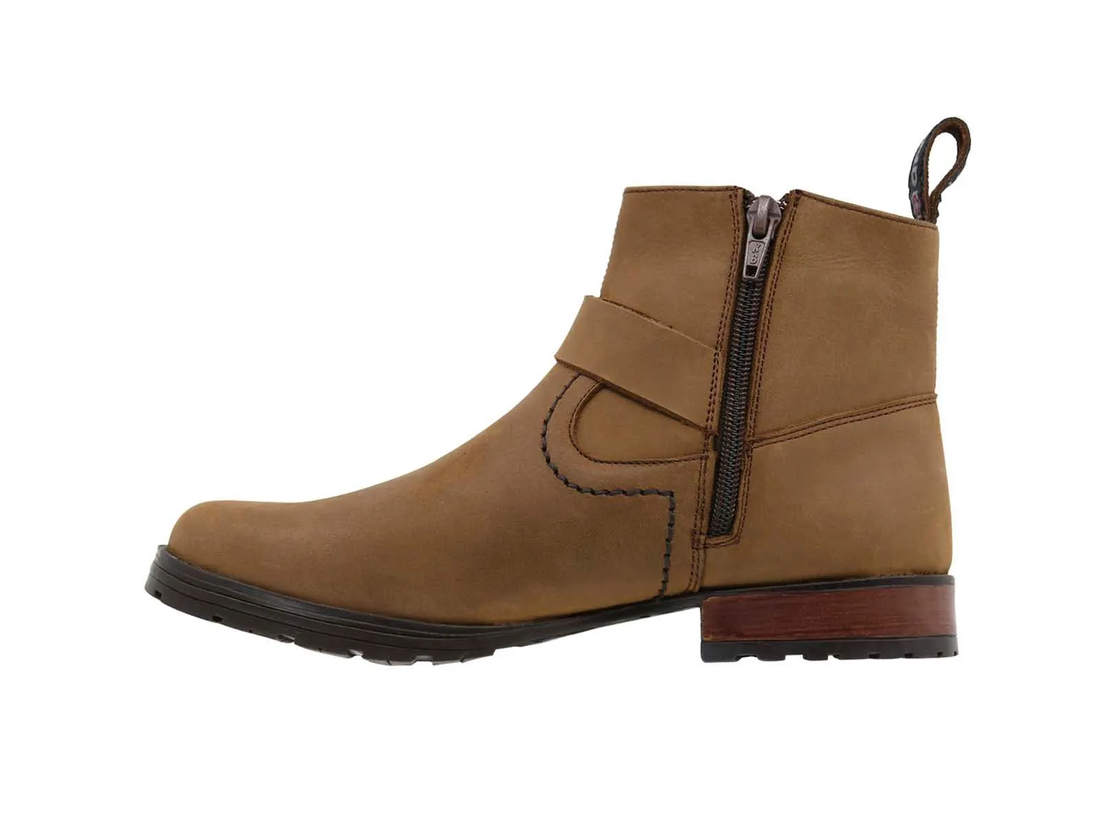 Casual Leather Booties By Swissbrand -