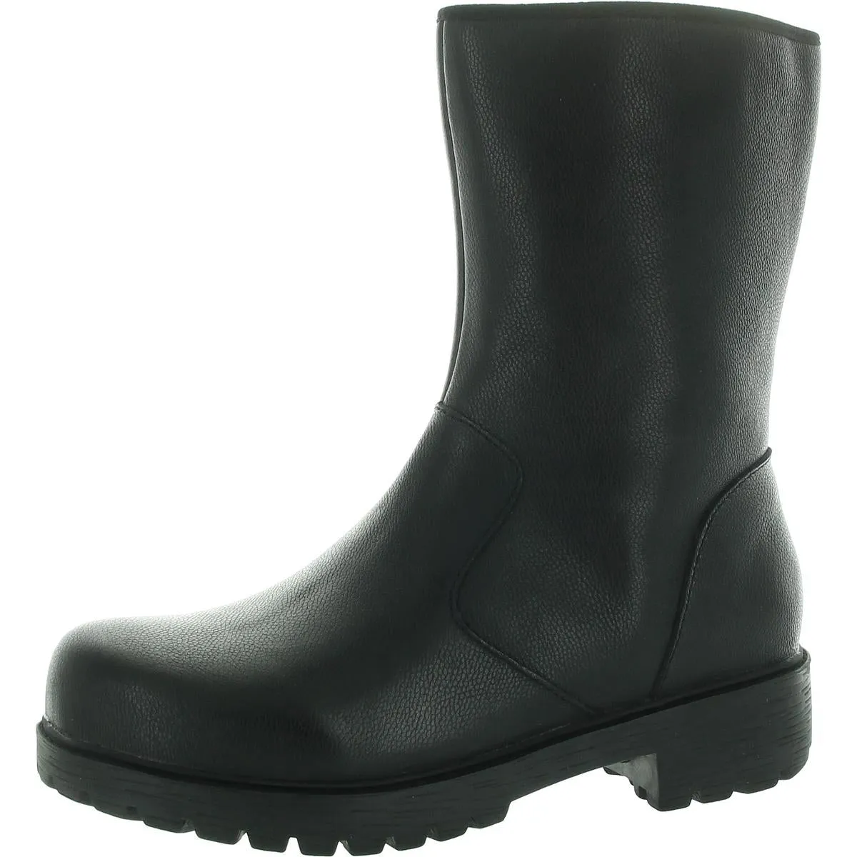 CHALET Womens Faux Fur Lined Leather Mid-Calf Boots