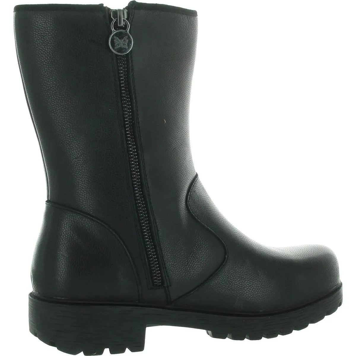 CHALET Womens Faux Fur Lined Leather Mid-Calf Boots