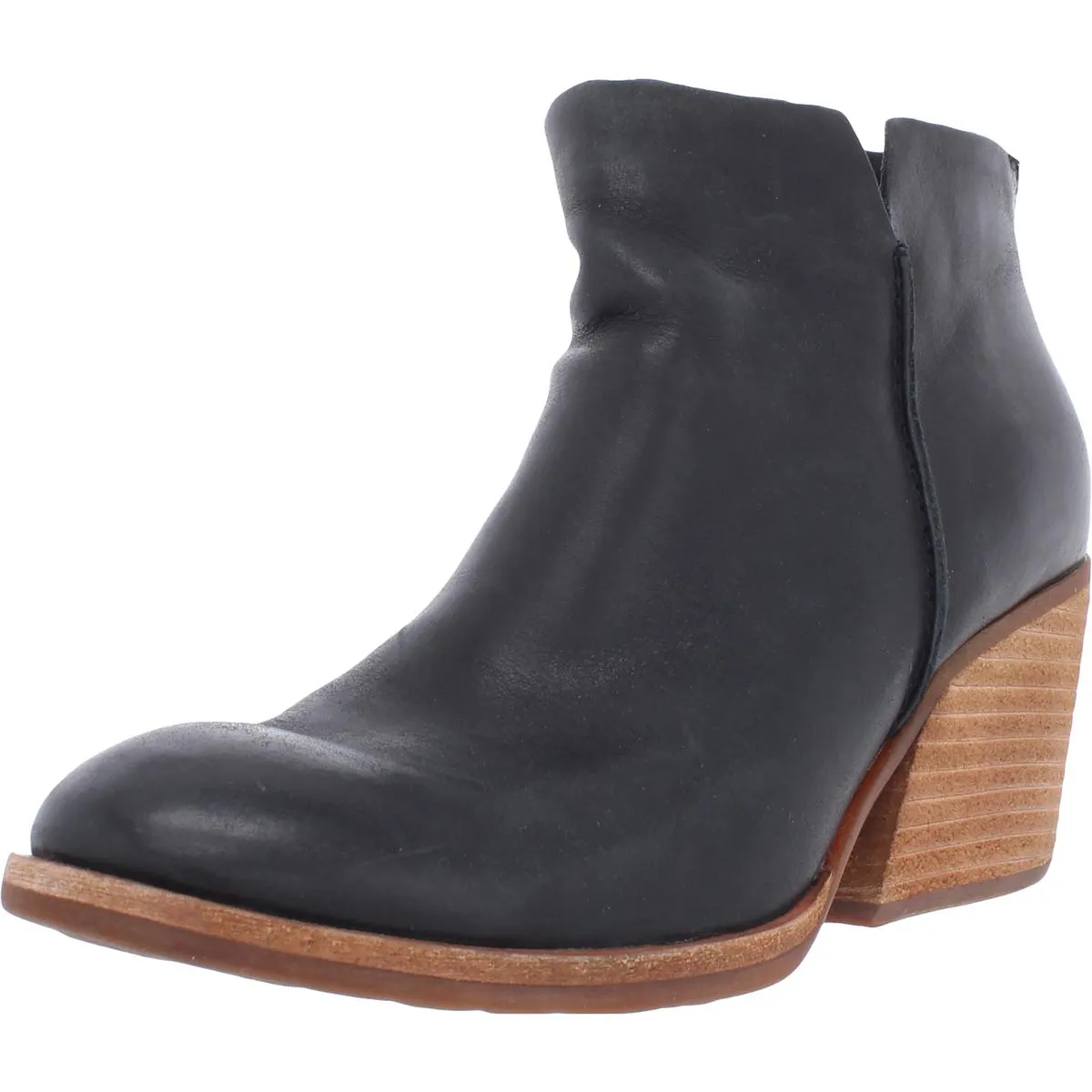 Chandra Womens Zipper Leather Booties