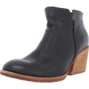 Chandra Womens Zipper Leather Booties