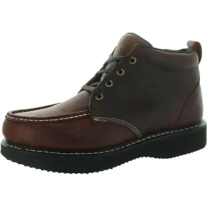 CHUKKA Mens Lace-Up Leather Work & Safety Boots