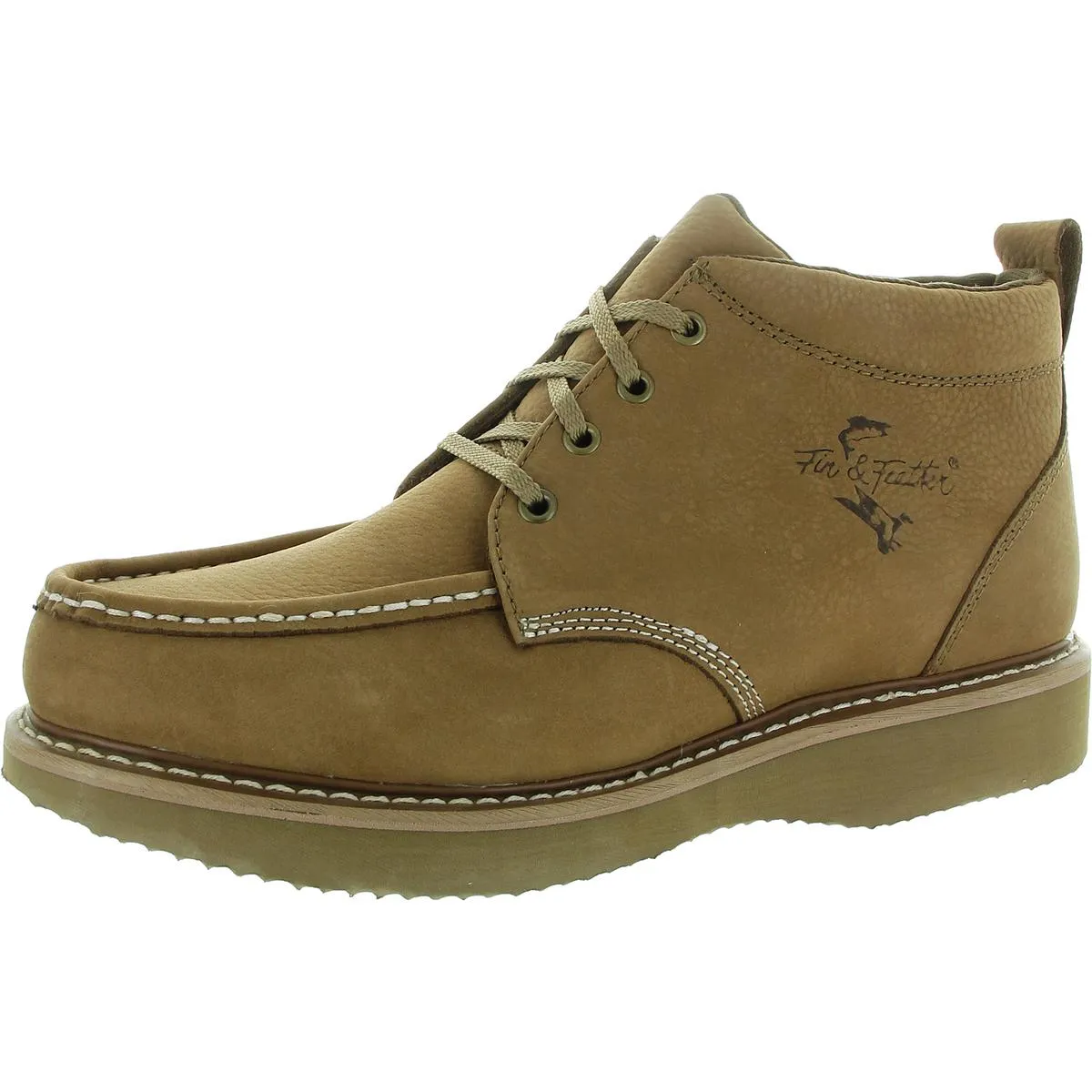 CHUKKA Mens Lace-Up Leather Work & Safety Boots