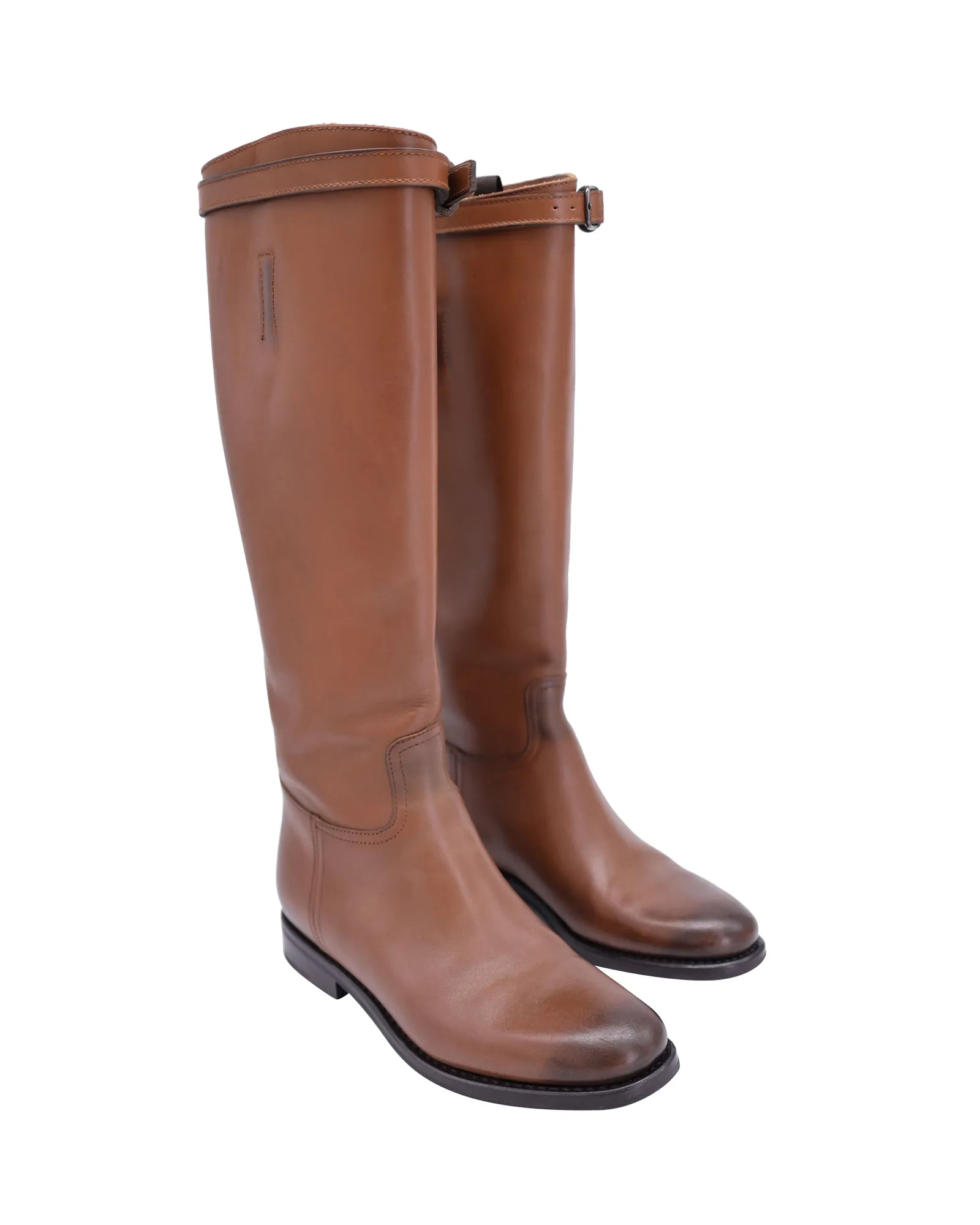 Church's Riding Knee Boots in Brown Leather