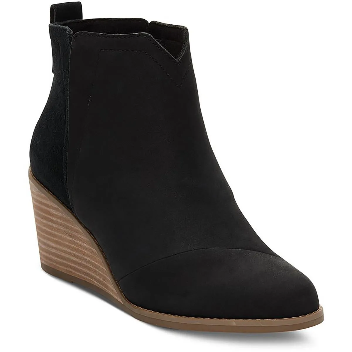 Clare Womens Suede Pull On Wedge Boots