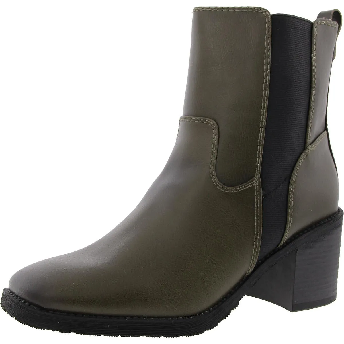 Claret Womens Zipper Faux Leather Chelsea Boots