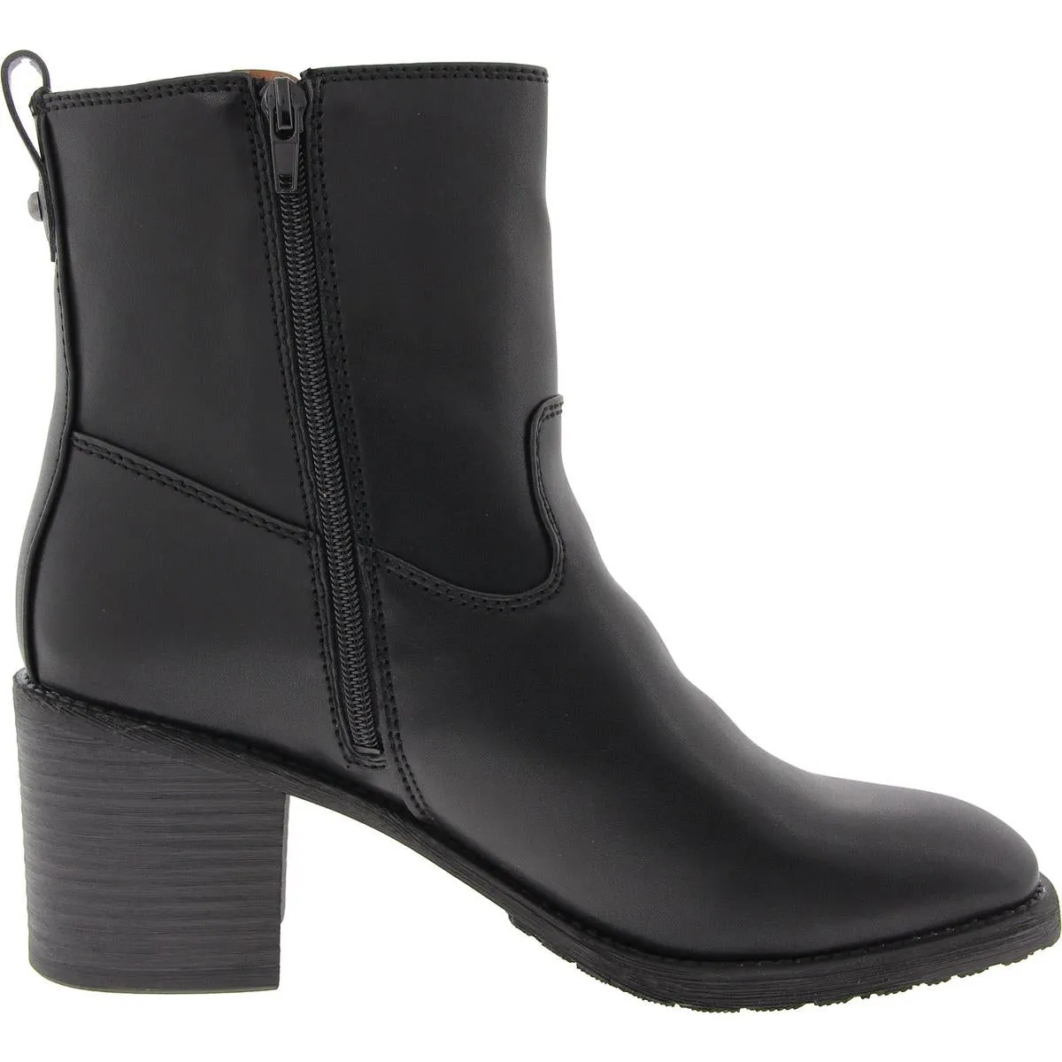 Claret Womens Zipper Faux Leather Chelsea Boots