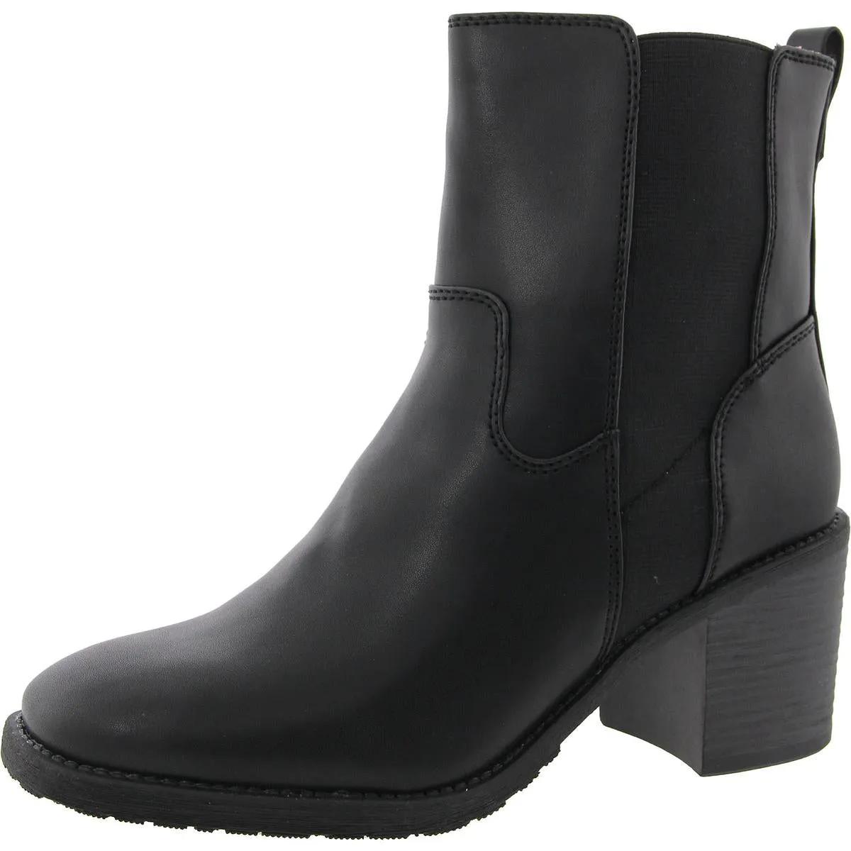 Claret Womens Zipper Faux Leather Chelsea Boots