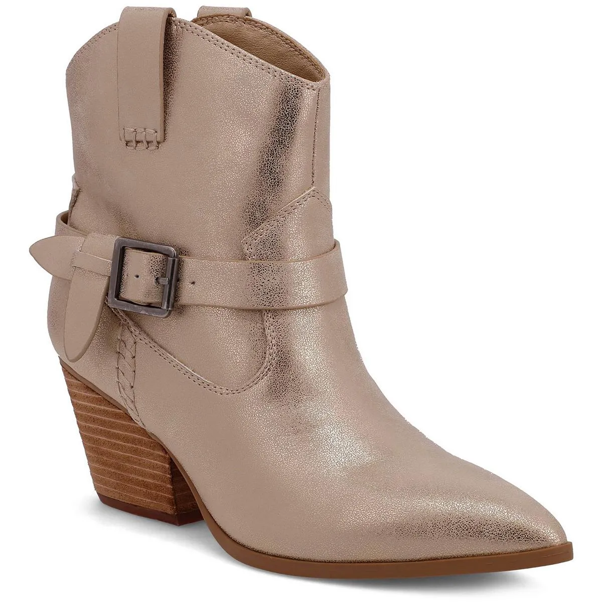 CLEMENT Womens Faux Leather Pull On Cowboy, Western Boots
