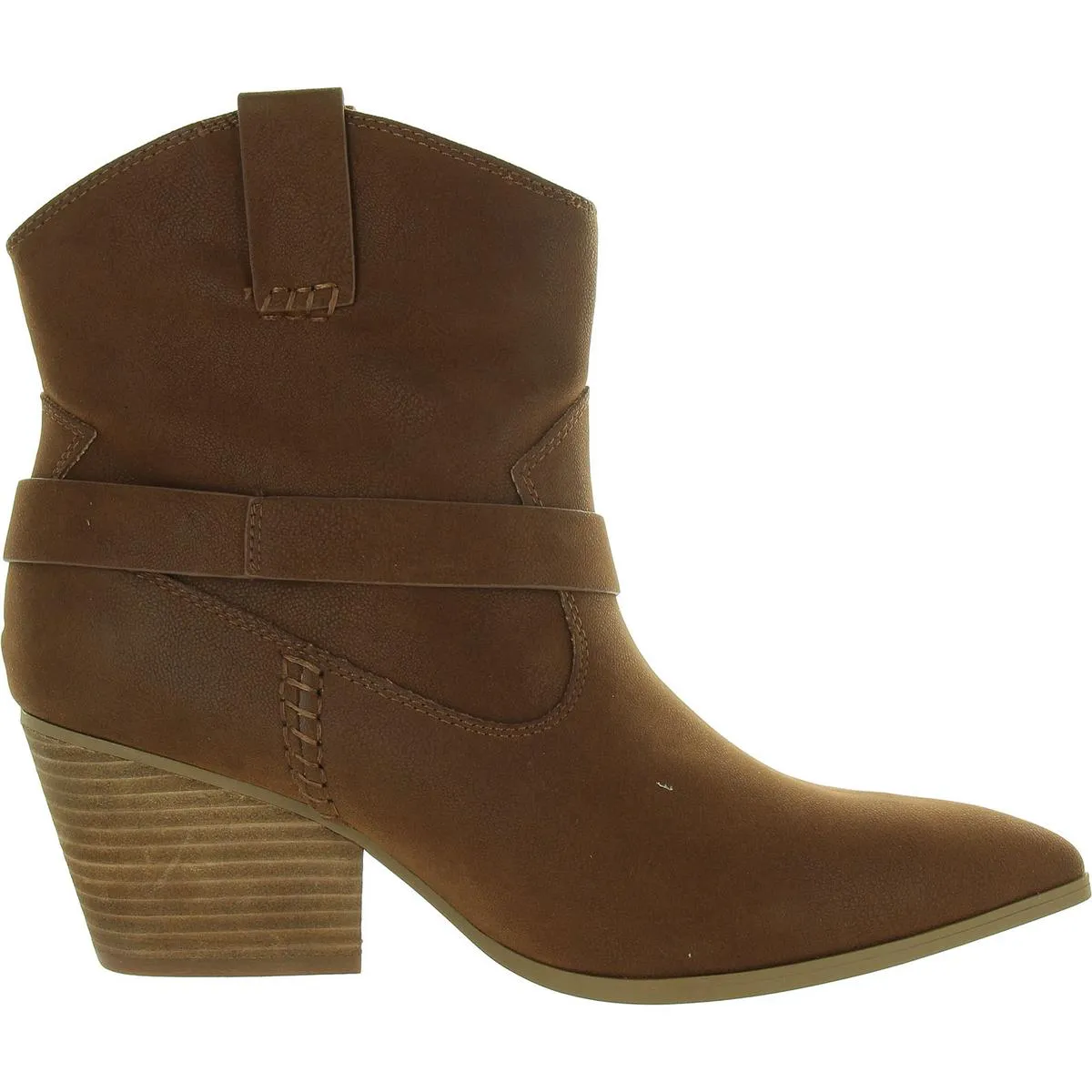 CLEMENT Womens Faux Leather Pull On Cowboy, Western Boots