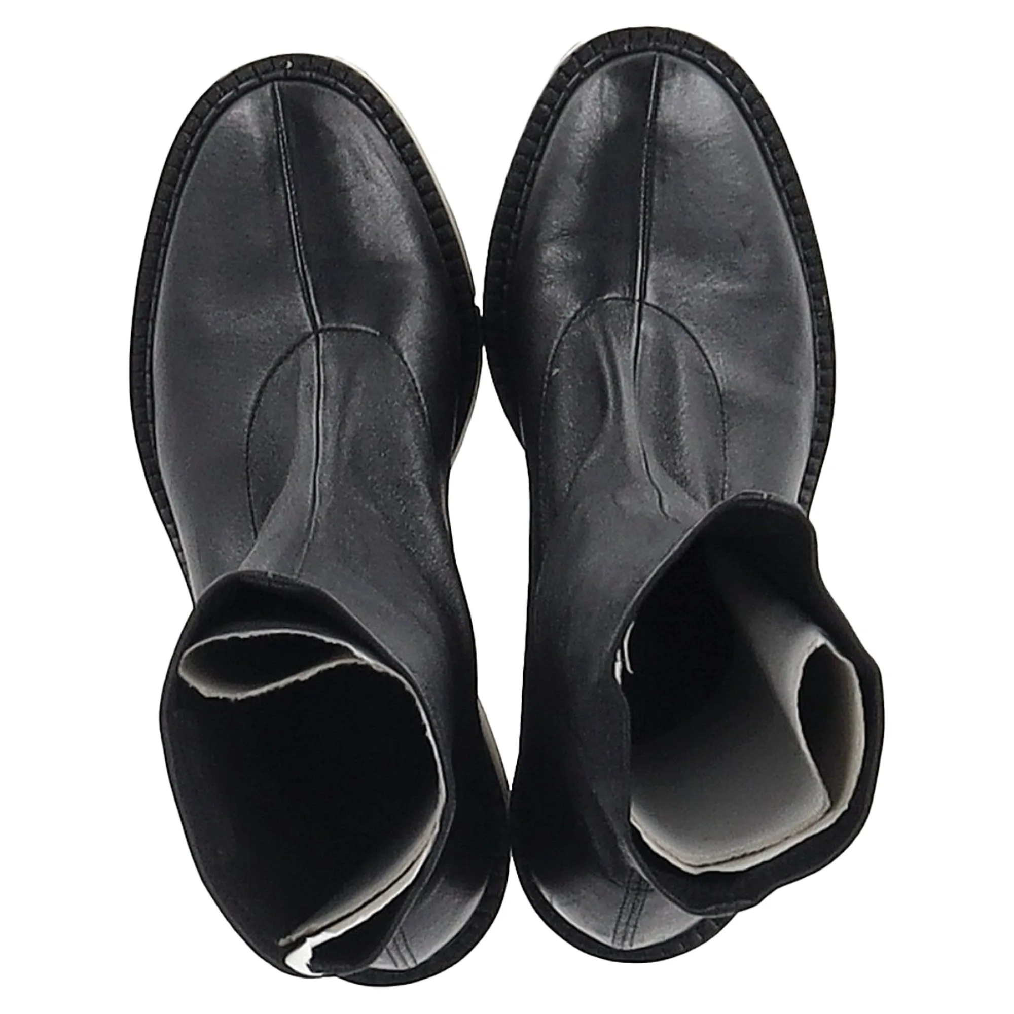 Clergerie Bliss 4 Wedge Booties in Black Leather