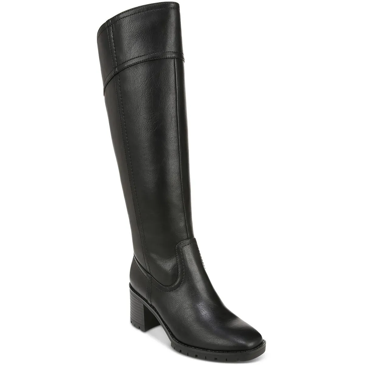 Colette Womens Zipper Faux Leather Knee-High Boots