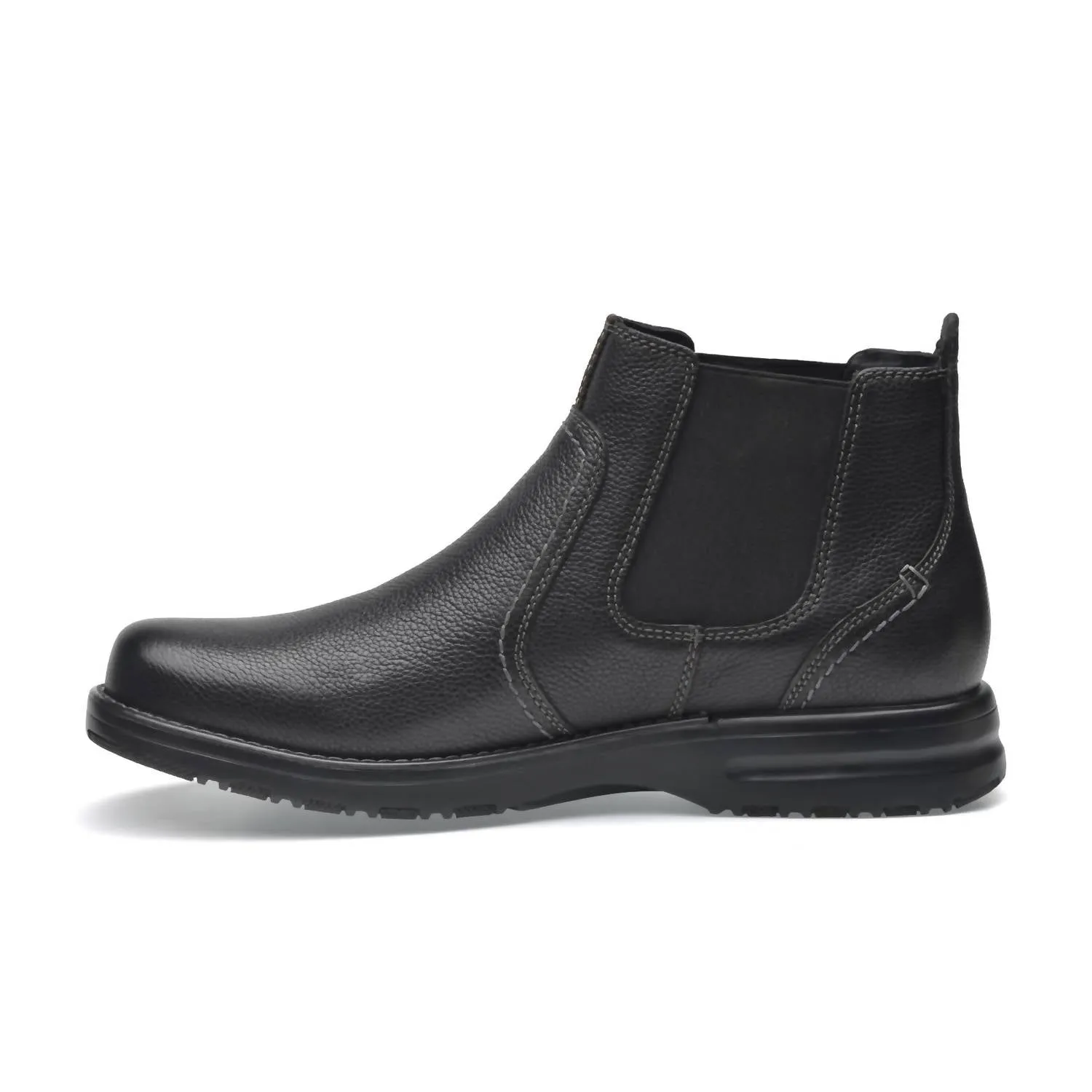 Cowhide Leather Boots In Black