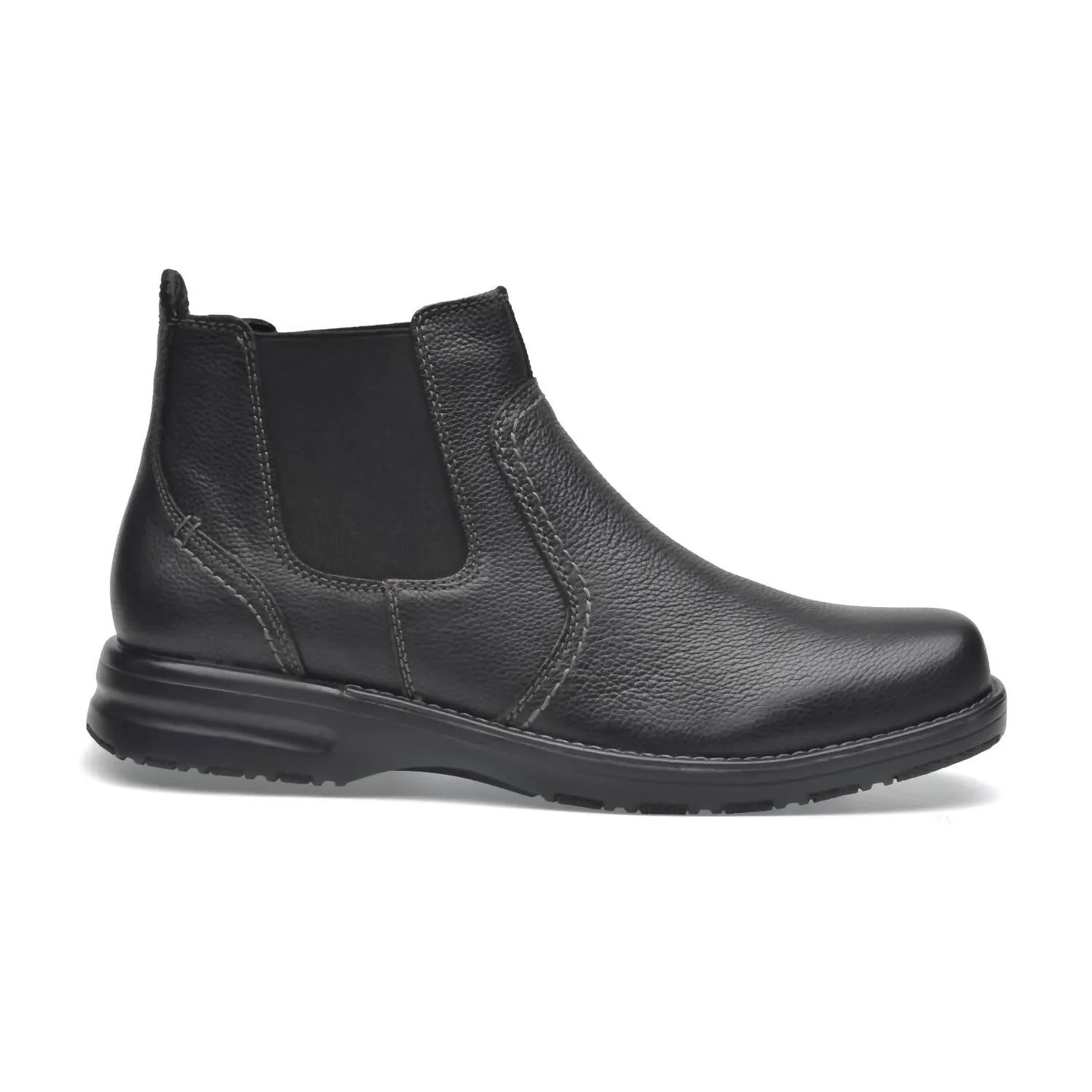 Cowhide Leather Boots In Black