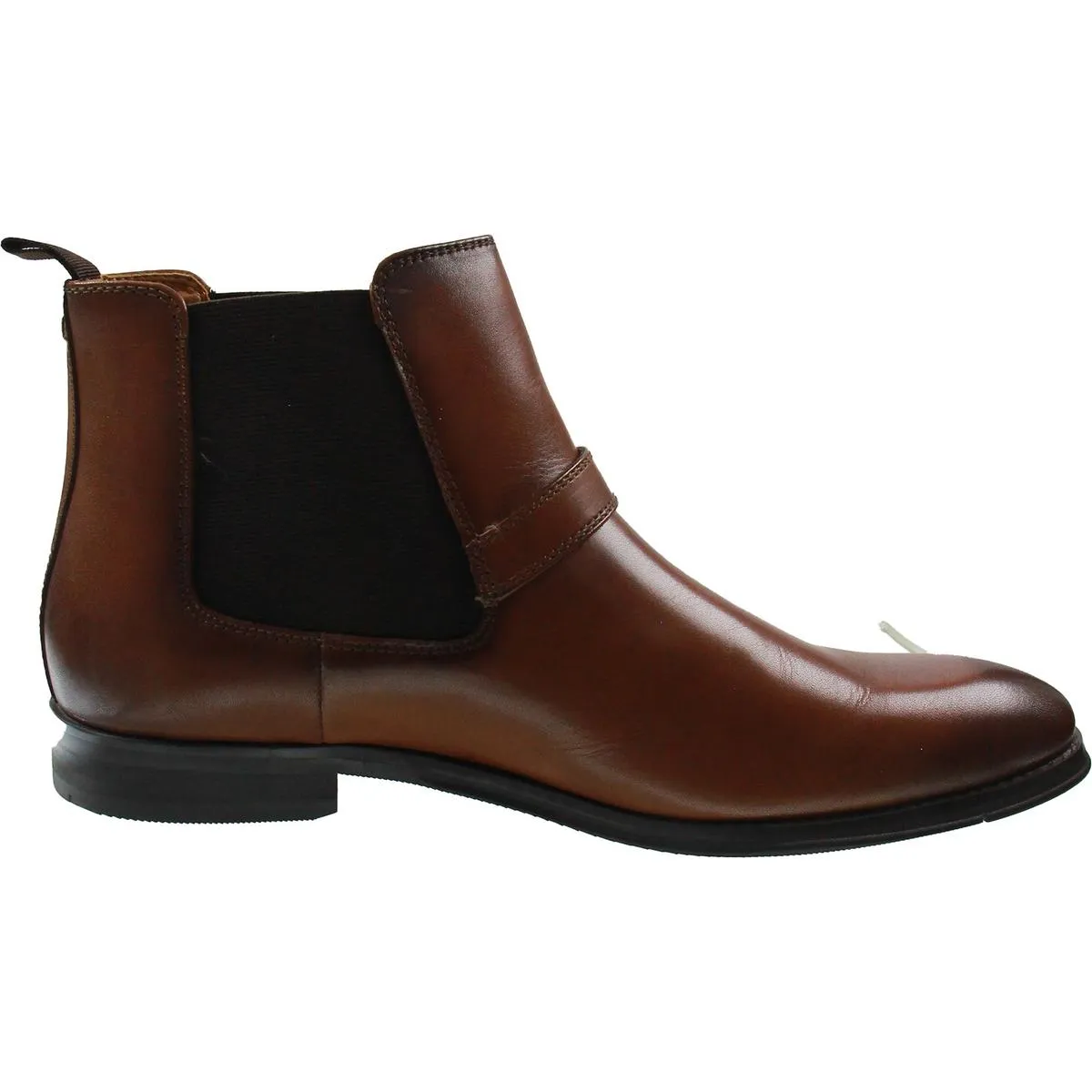 Crawfordd Mens Stretch Faux Leather Chelsea Boots