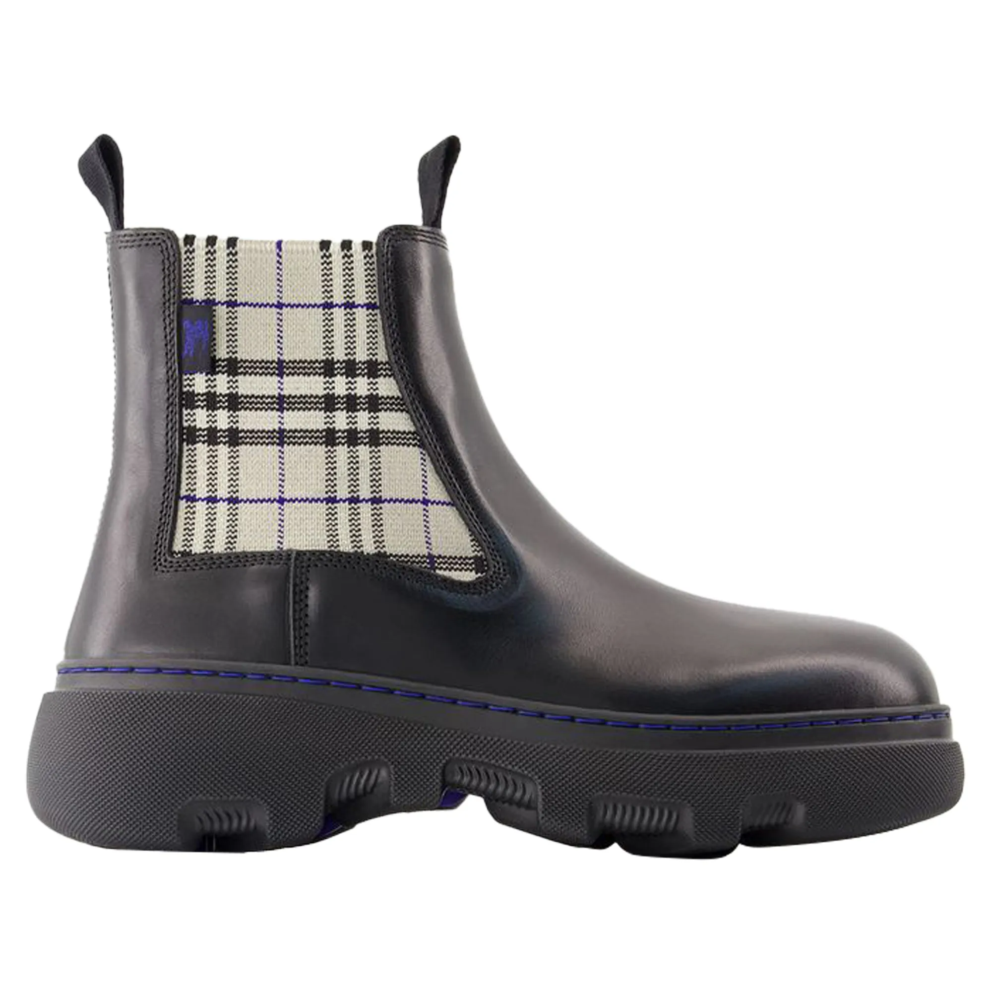 Creeper Chelsea Low Ankle Boots - Burberry - Leather - Black
