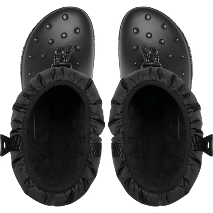 CROCS CLASSIC NEO PUFF BLACK BOOTS
