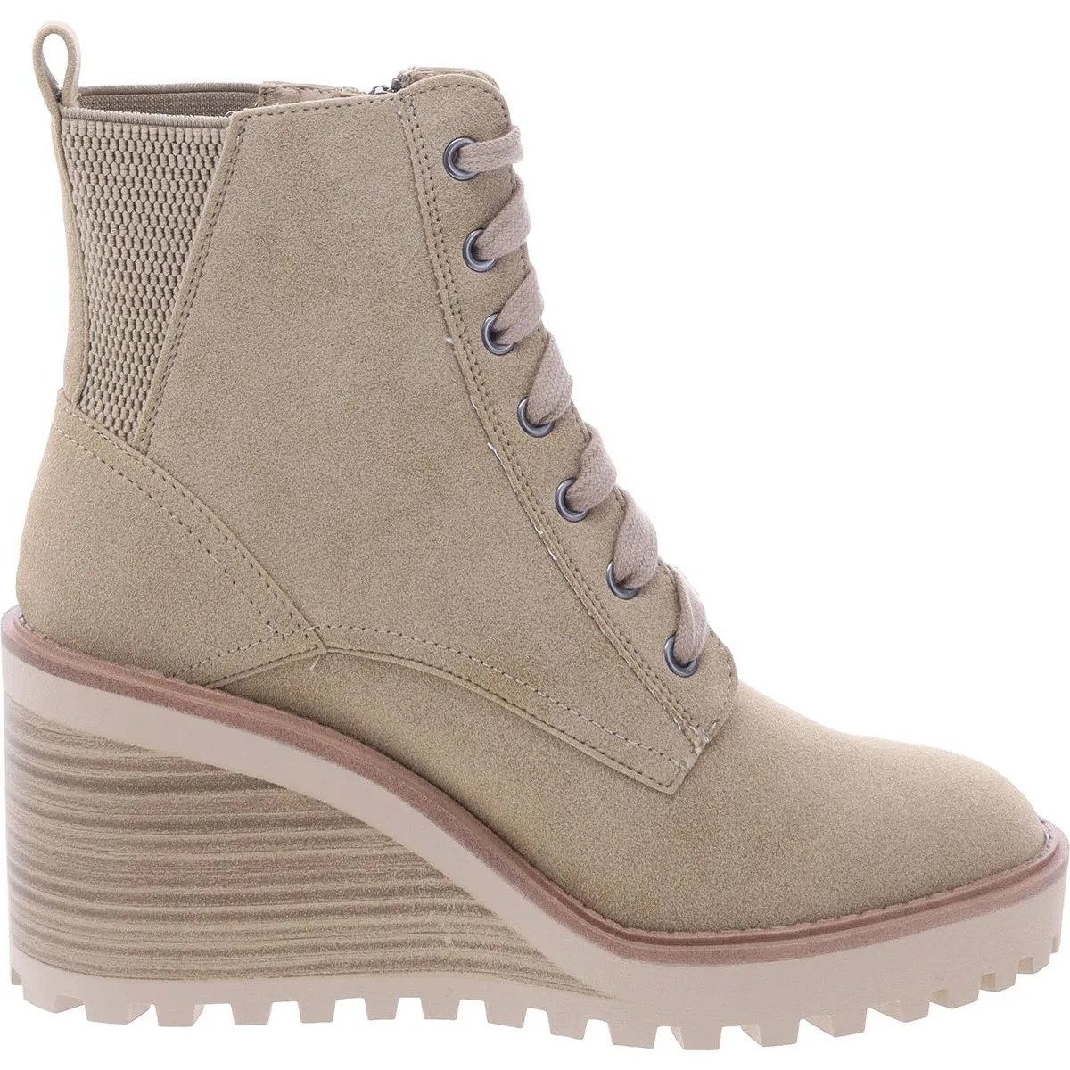 CYAN Womens Faux Leather Zipper Ankle Boots