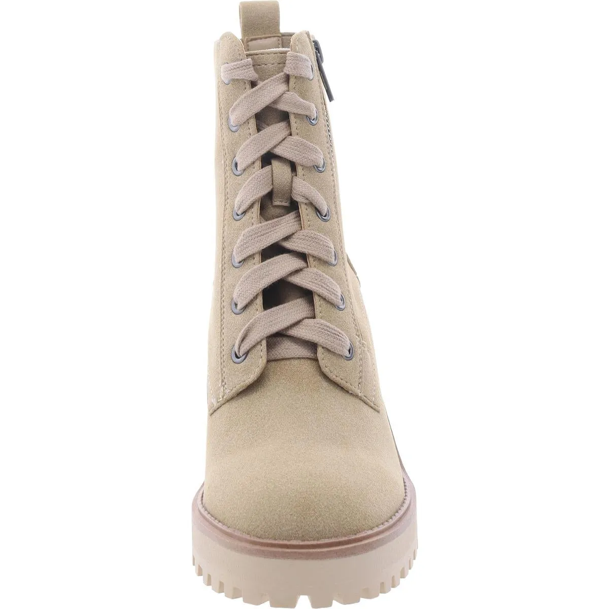 CYAN Womens Faux Leather Zipper Ankle Boots