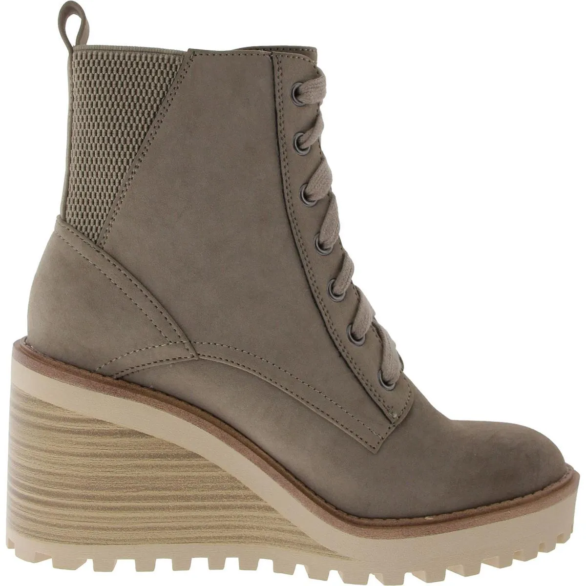 CYAN Womens Faux Leather Zipper Ankle Boots