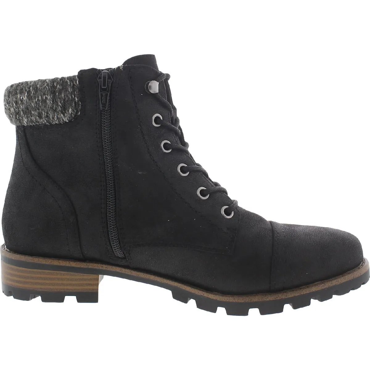 Daisy Womens Faux Fur Lace Up Ankle Boots
