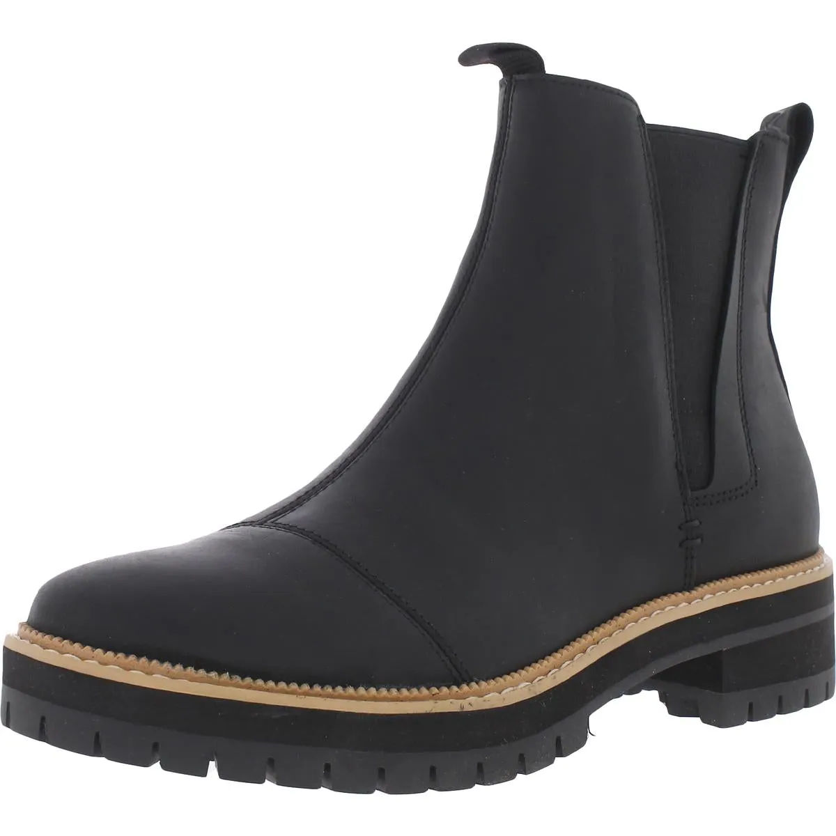 Dakota Womens Leather Pull On Chelsea Boots