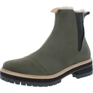 Dakota Womens Lugged Sole Faux Fur Lining Chelsea Boots