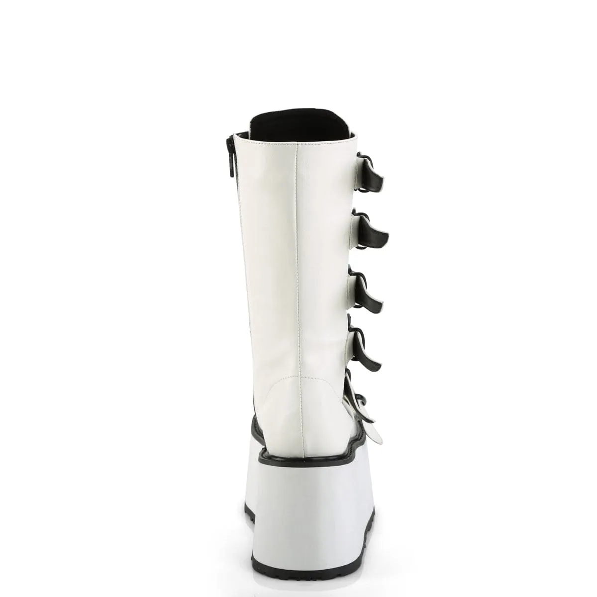 DAMNED-225 White Vegan Leather