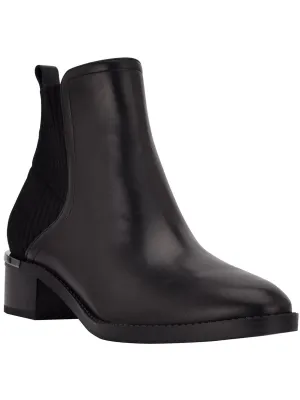 DEANDRE Womens Faux Leather Pointed toe Ankle Boots