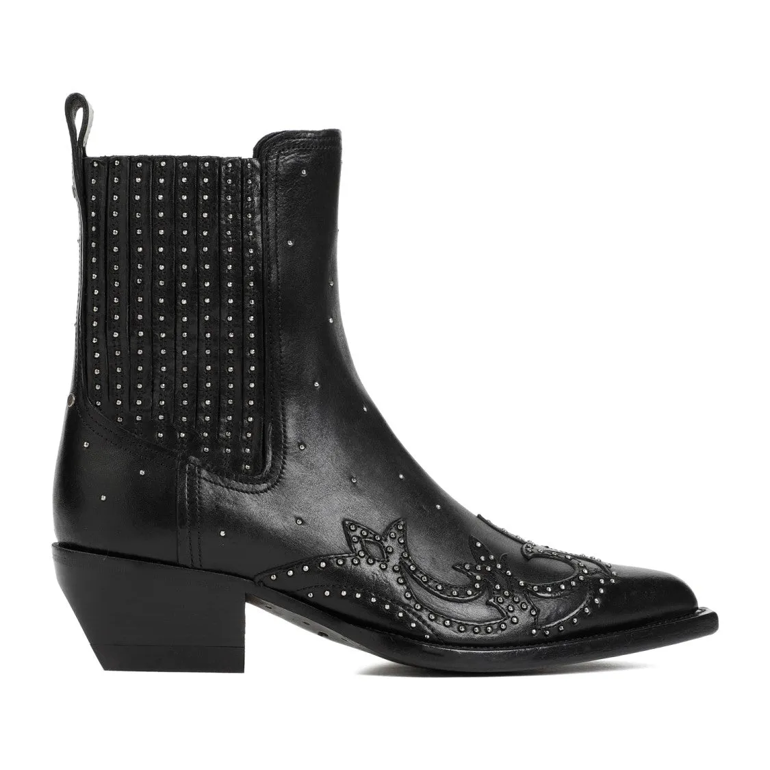 Debbie Black Cow Leather Beatles Boots