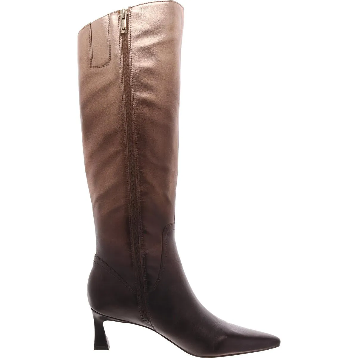 Deesha Ombre Womens Zipper Leather Knee-High Boots