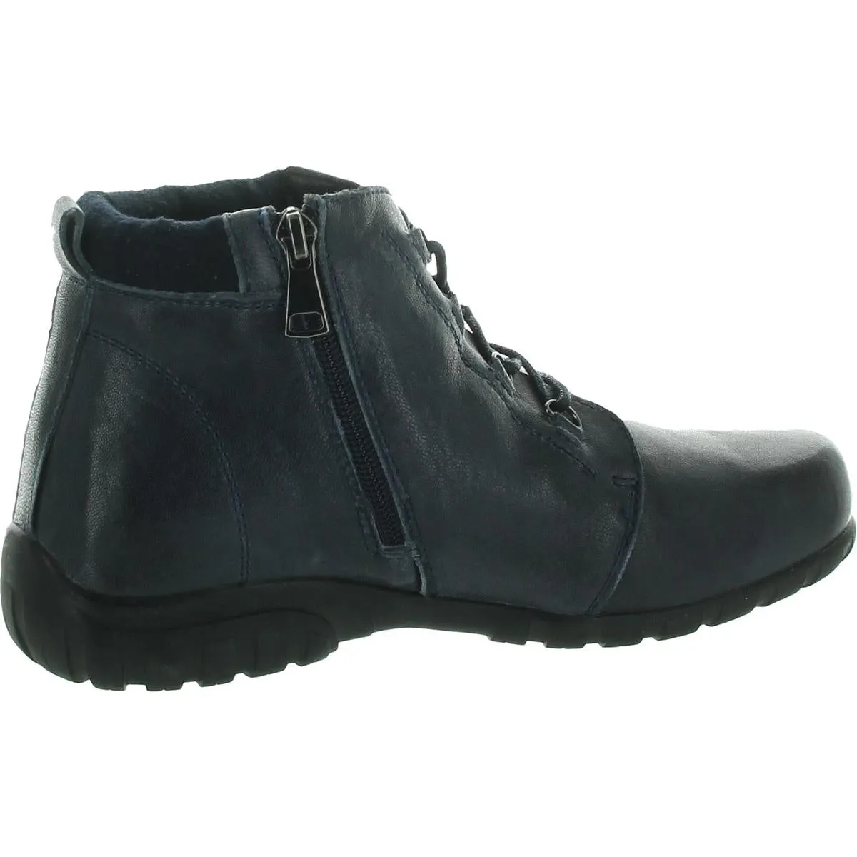 Delaney Womens Leather Zip-Up Ankle Boots
