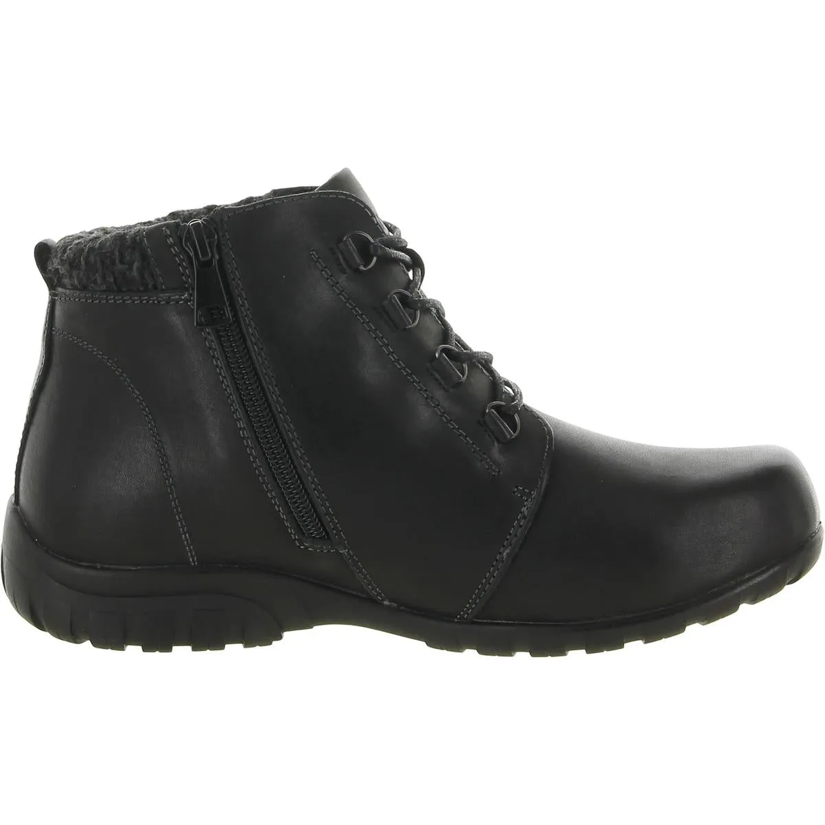 Delaney Womens Leather Zip-Up Ankle Boots